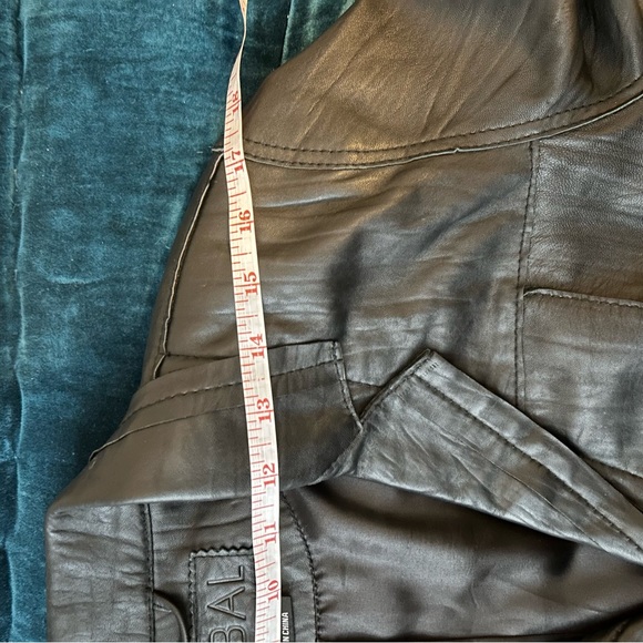 TRIBAL black buttery soft genuine leather jacket blazer size 8 fall classic - Picture 6 of 7